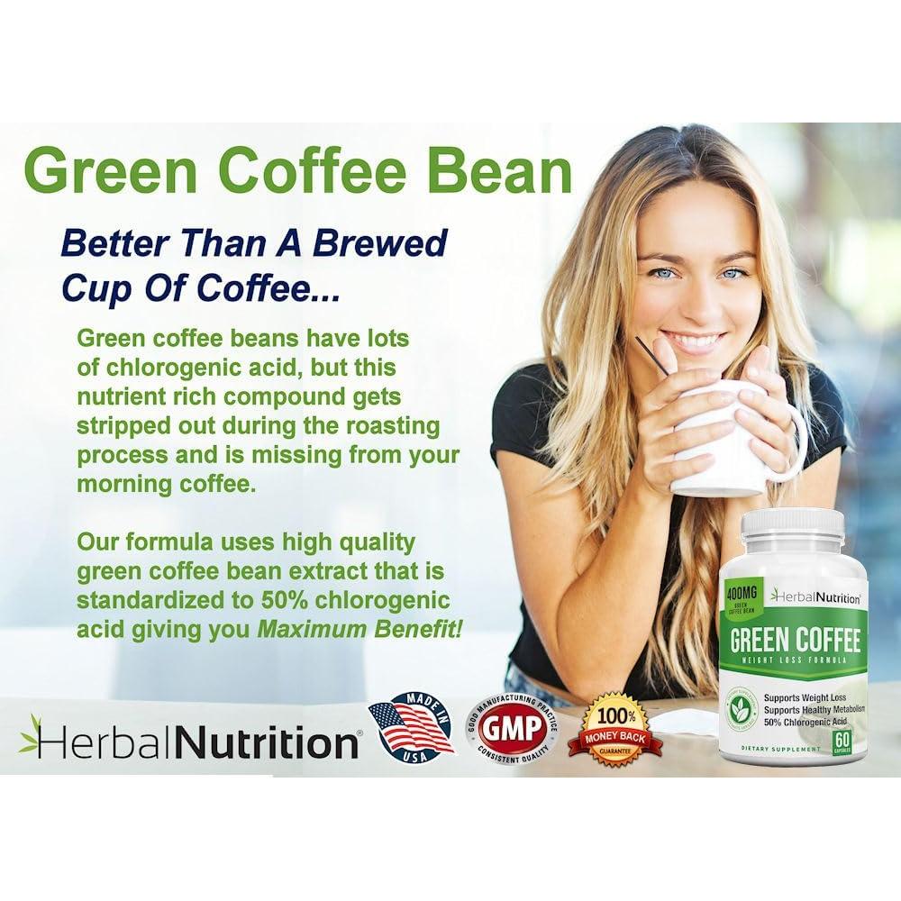 Extracto de Grano de Café Verde Herbal Nutrition 2x120 Cápsulas