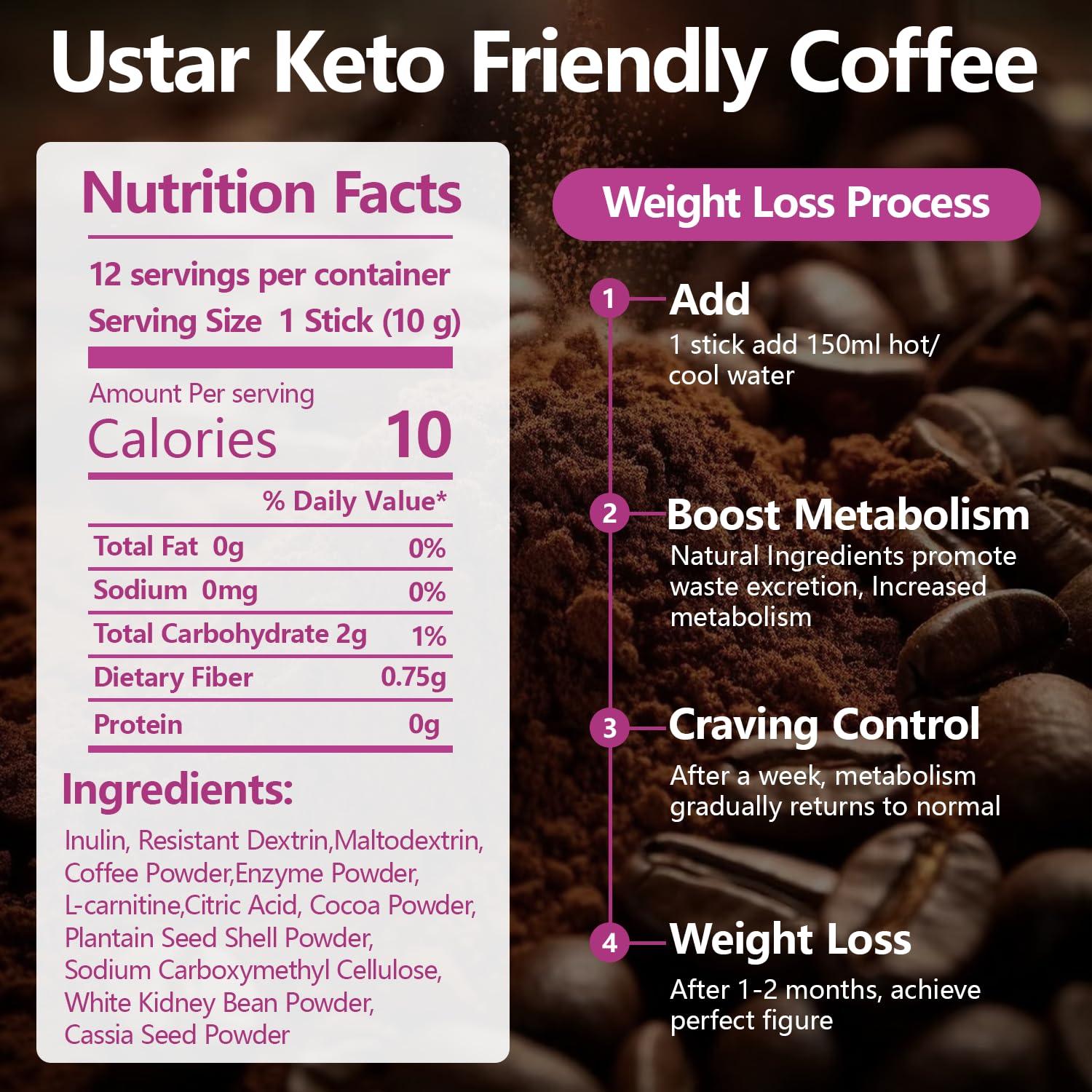 Café Instantáneo USTAR Slim 120g - Extracto Frijol Café Verde