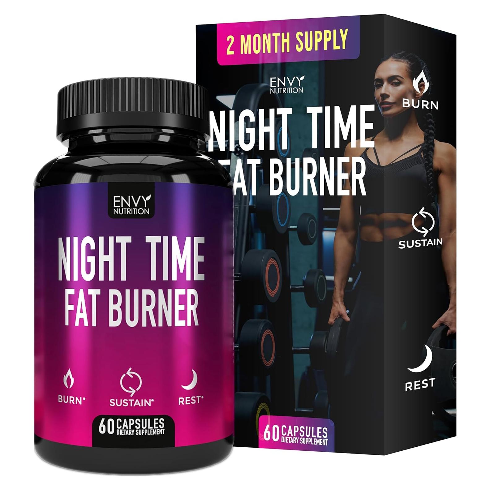 Suplemento Quemador de Grasa Nocturno Envy Nutrition 60 Cápsulas