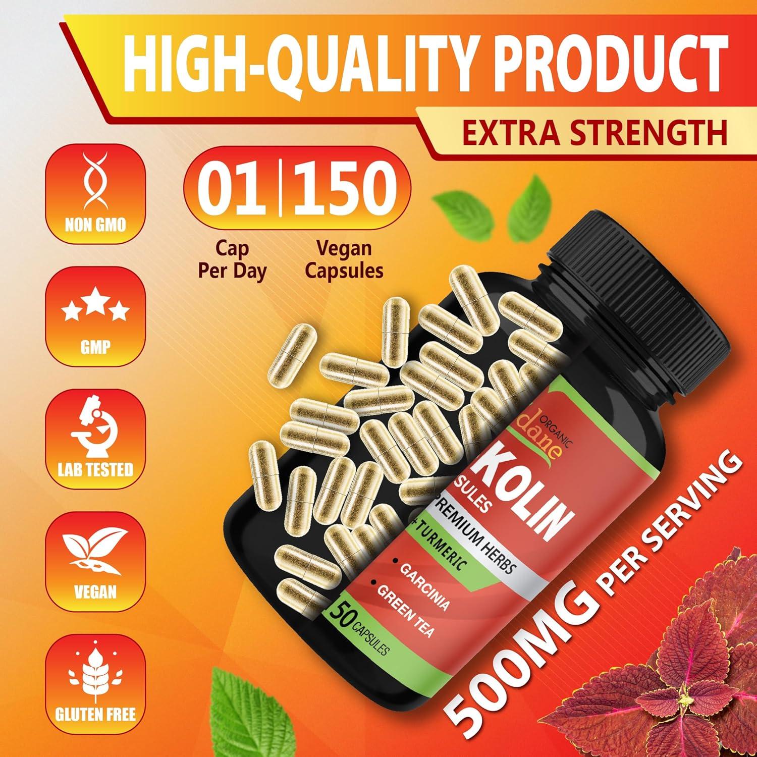 Suplemento de Forskolina Cadane 5 en 1 - 150 Cápsulas