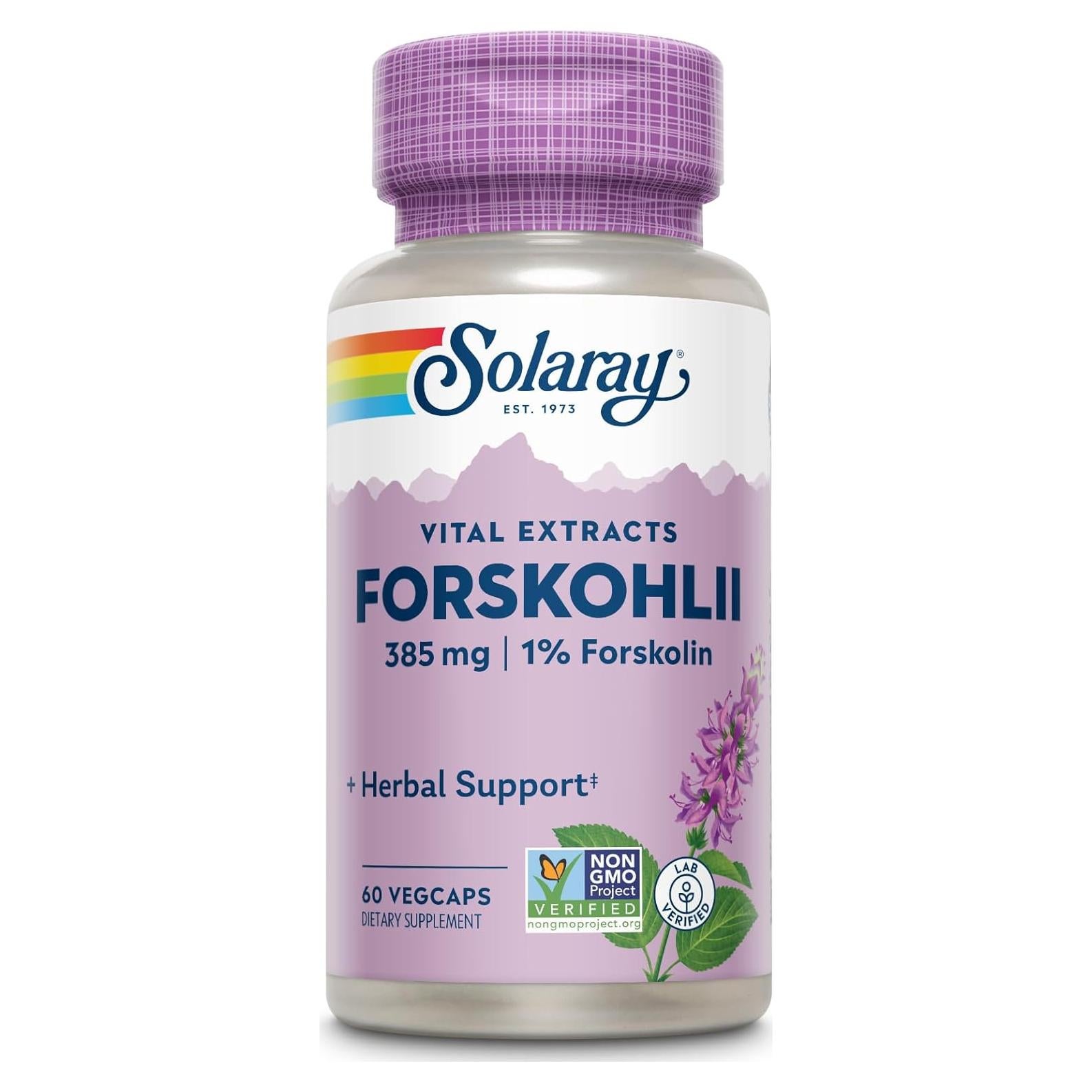 Suplemento Forskohlii Solaray 385 mg - 60 Cápsulas