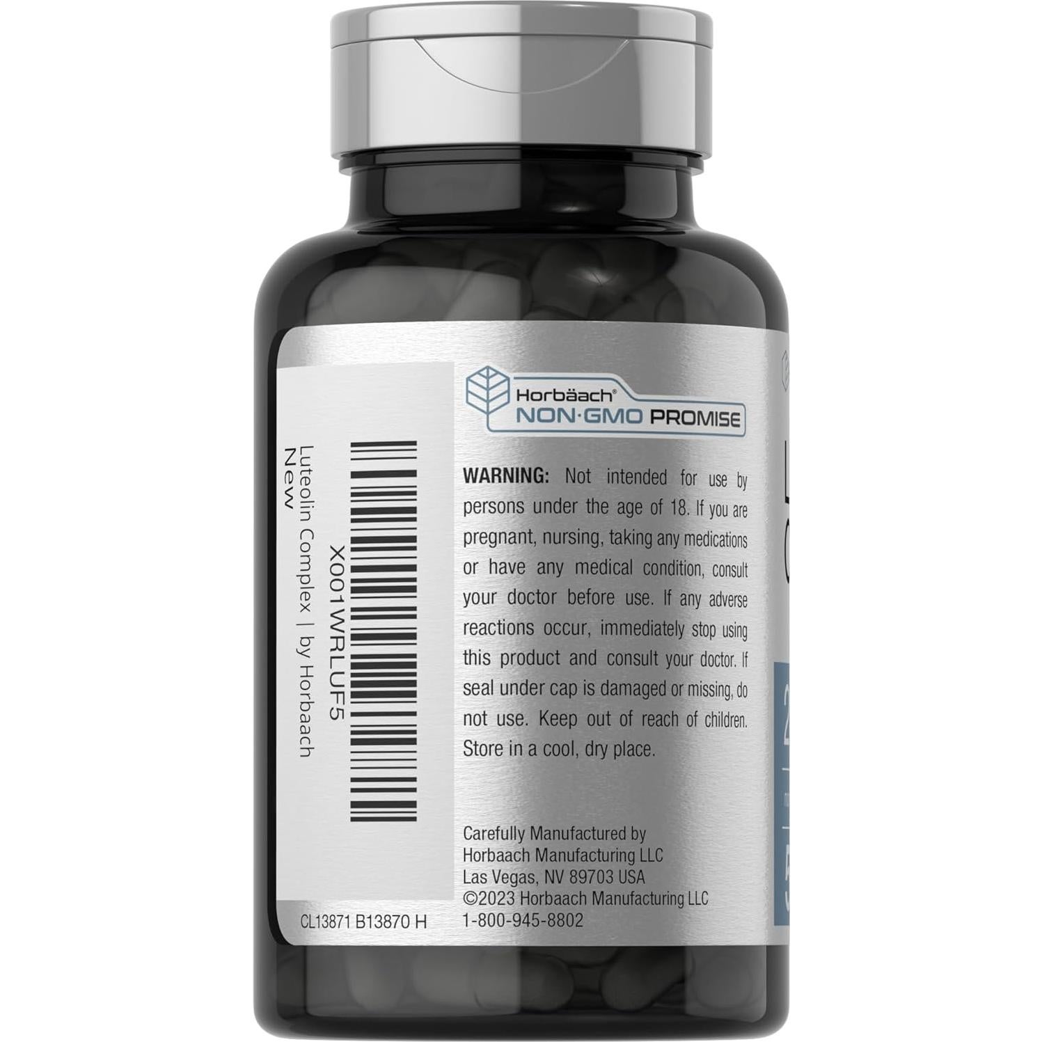 Suplemento Luteolina Horbaach 50 mg + Rutin 50 mg 50 Cápsulas