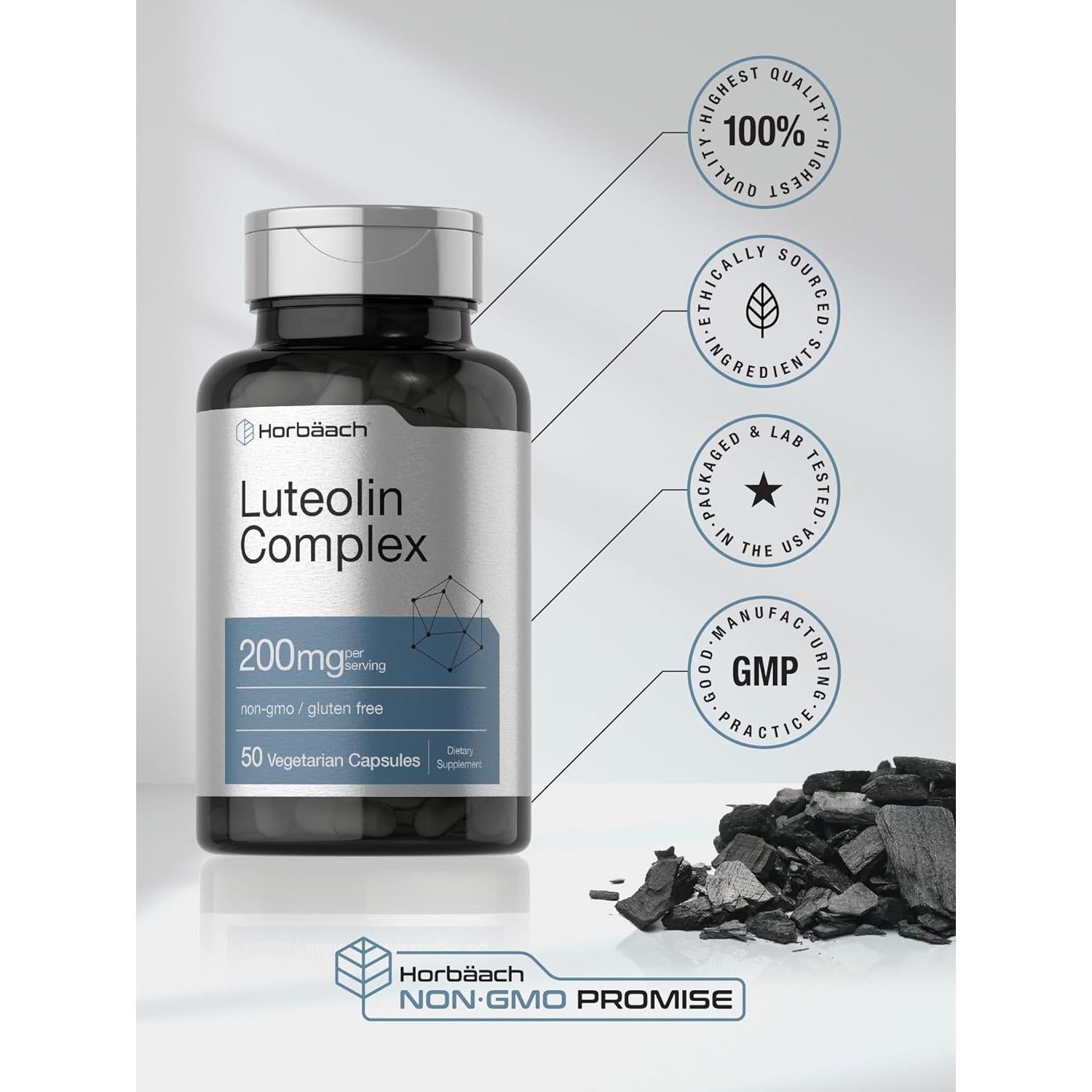 Suplemento Luteolina Horbaach 50 mg + Rutin 50 mg 50 Cápsulas