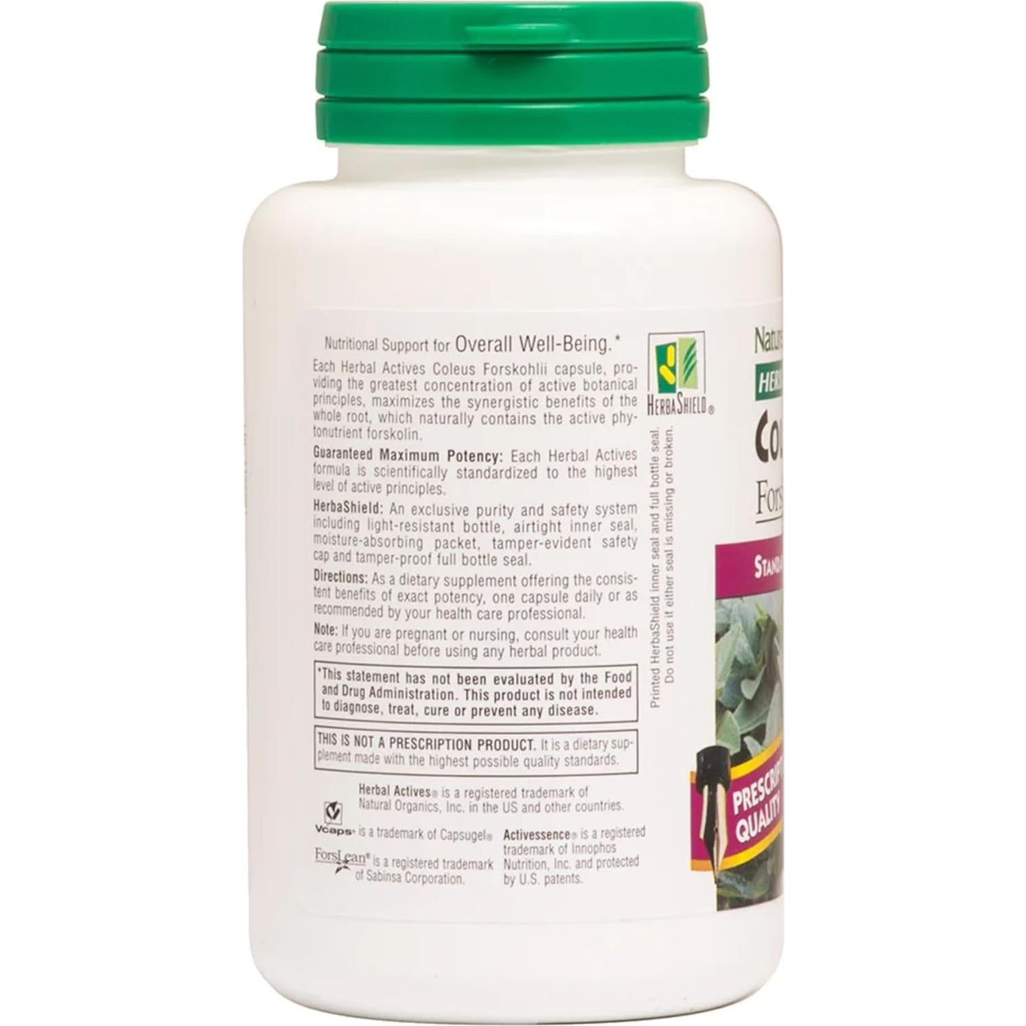 Coleus Forskohlii NaturesPlus - 60 Cápsulas Vegetarianas - Sin Gluten