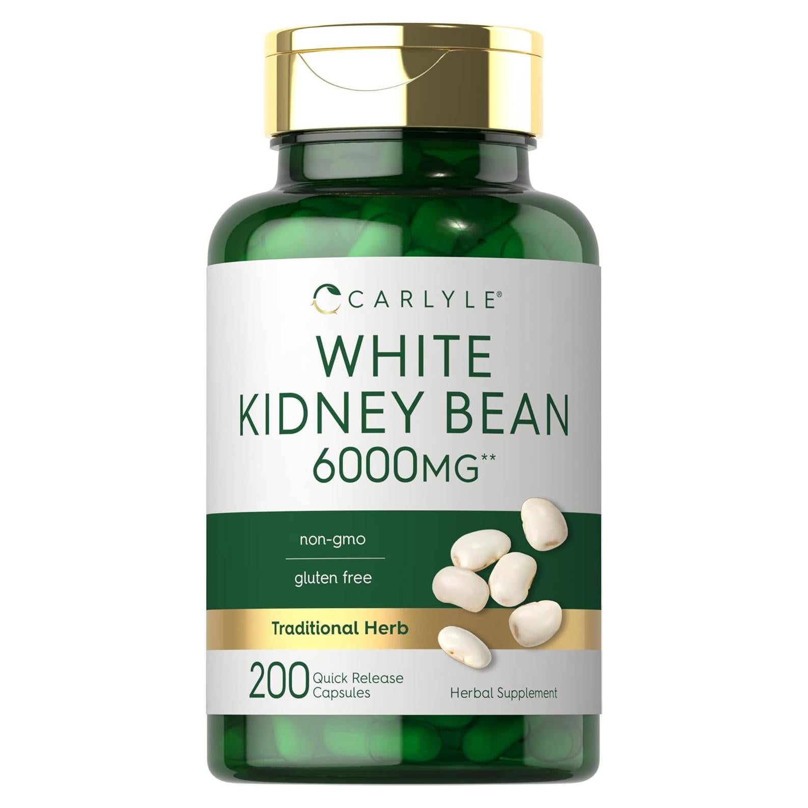 Frijol Blanco Carlyle 6000mg | 200 Cápsulas Sin OGM y Gluten