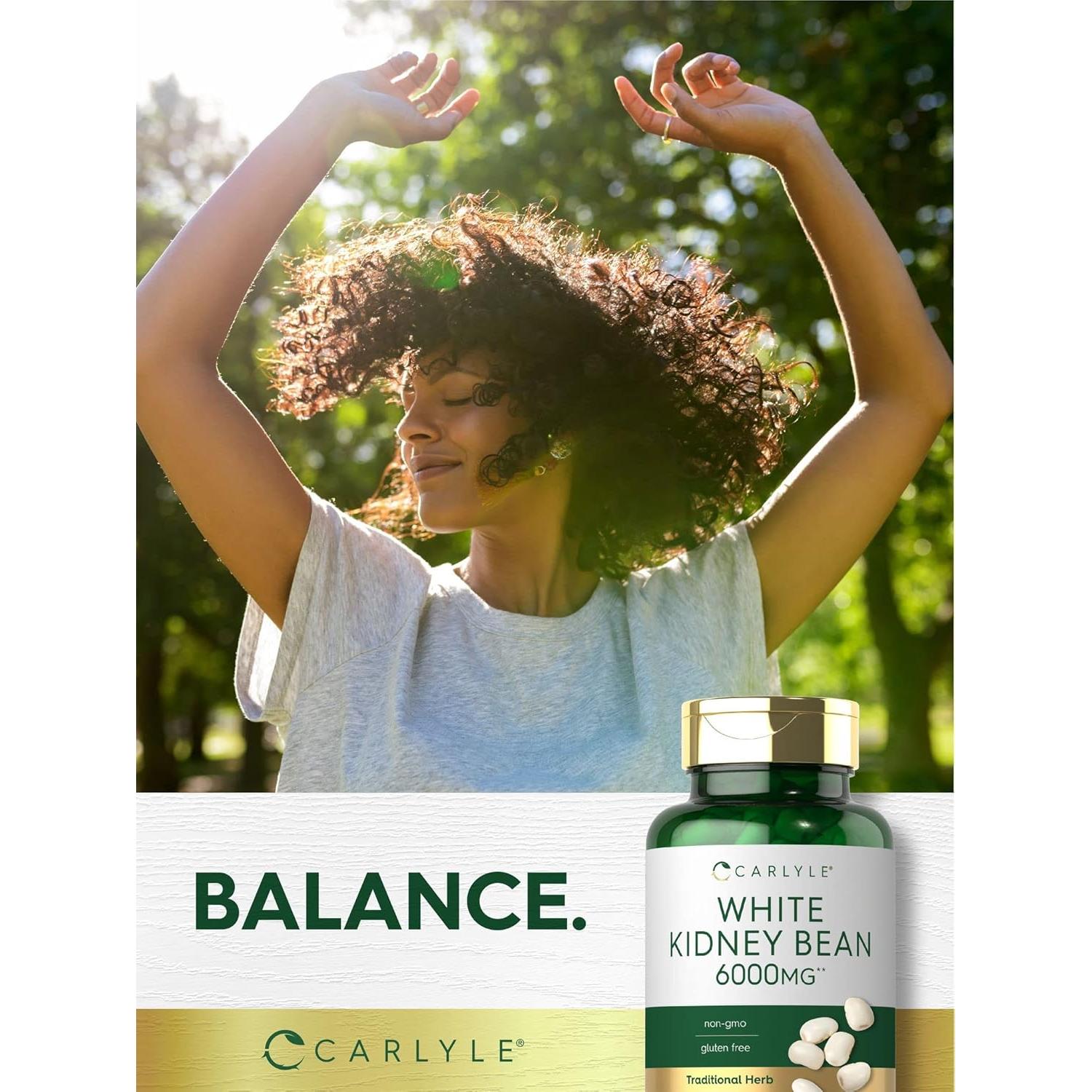 Frijol Blanco Carlyle 6000mg | 200 Cápsulas Sin OGM y Gluten