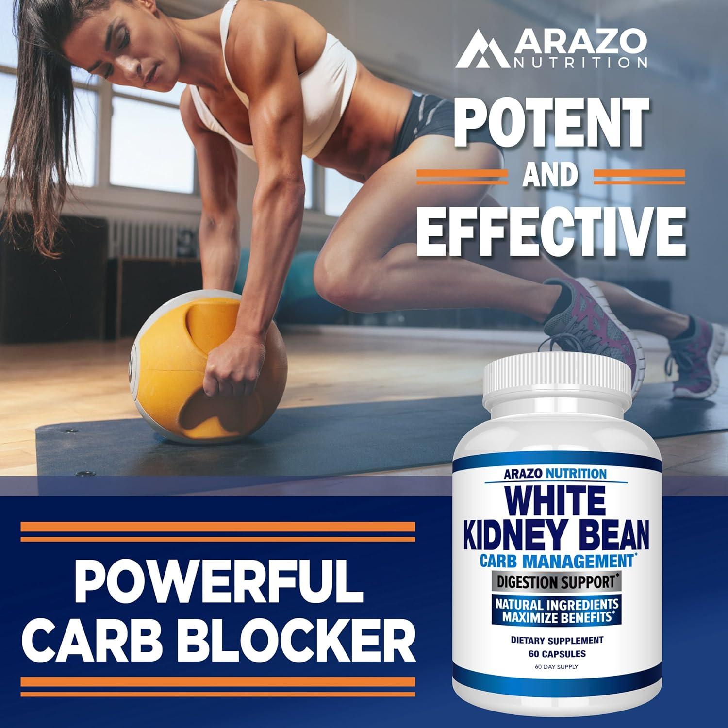 Extracto de Frijol Blanco Arazo Nutrition 600mg - 60 Cápsulas