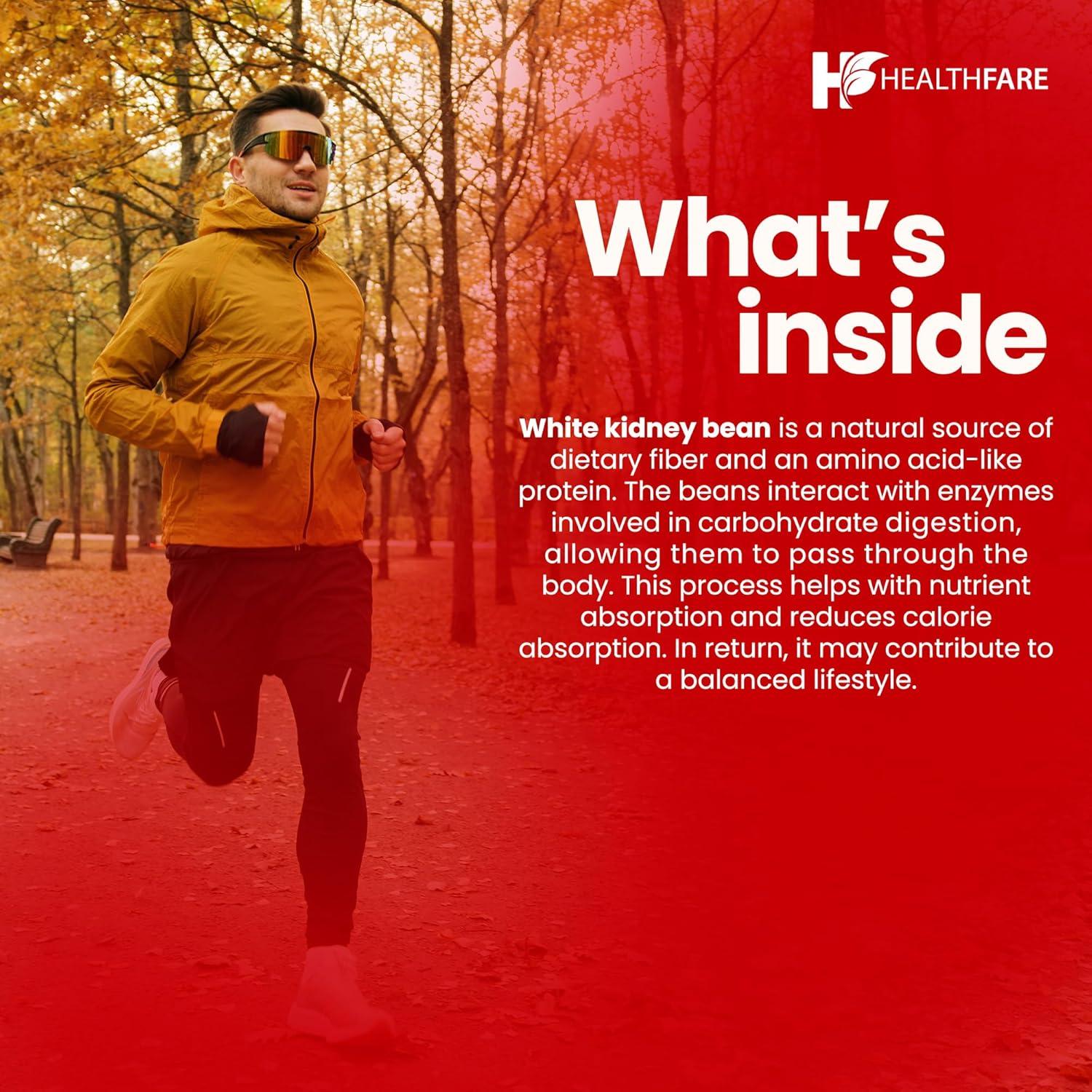 Extracto de Frijol Blanco HealthFare 7500mg 240 Cápsulas Veganas