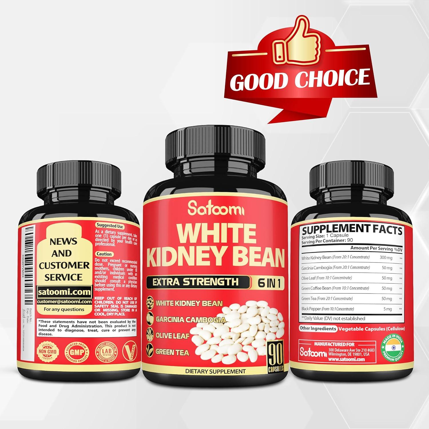 Satoomi Extracto de Frijol Blanco 90 Cápsulas - 3 Meses