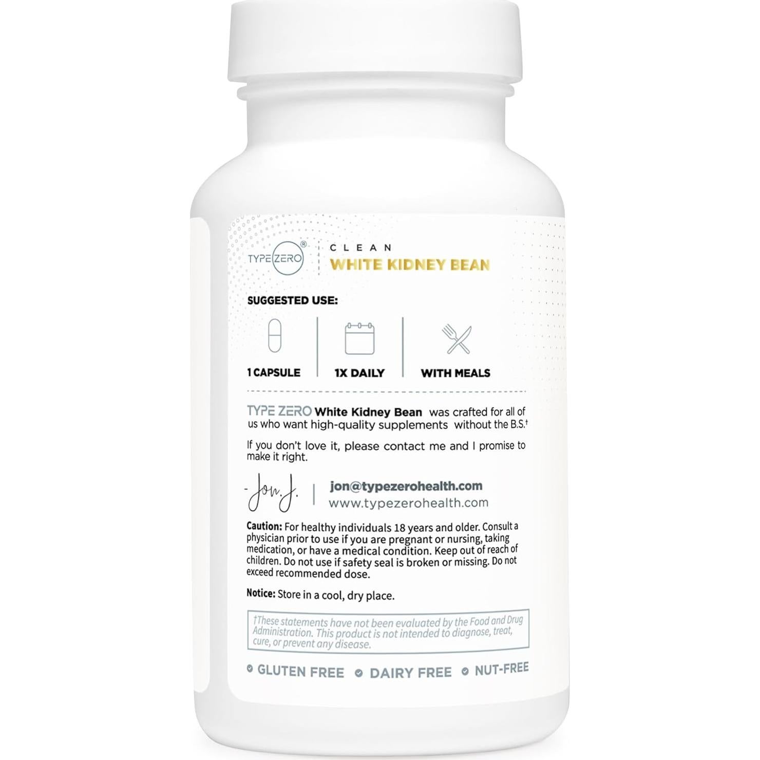 Cápsulas de Frijol Blanco Tipo Cero 90 Unidades 6500 MG