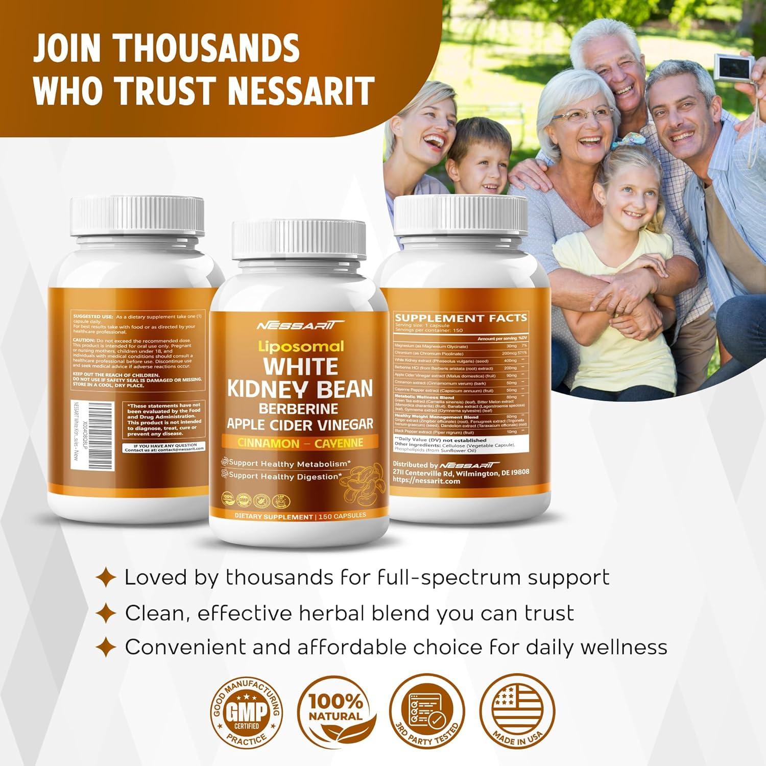 Suplemento Digestivo Nessarit - 150 Cápsulas - Berberina y Vinagre