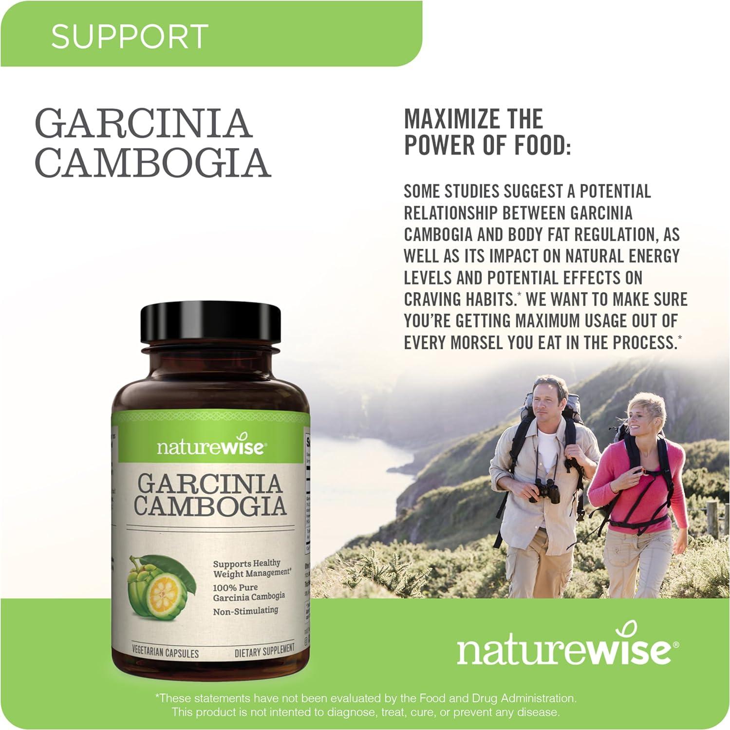 NatureWise Garcinia Cambogia 180 Cápsulas Veganas 60% HCA