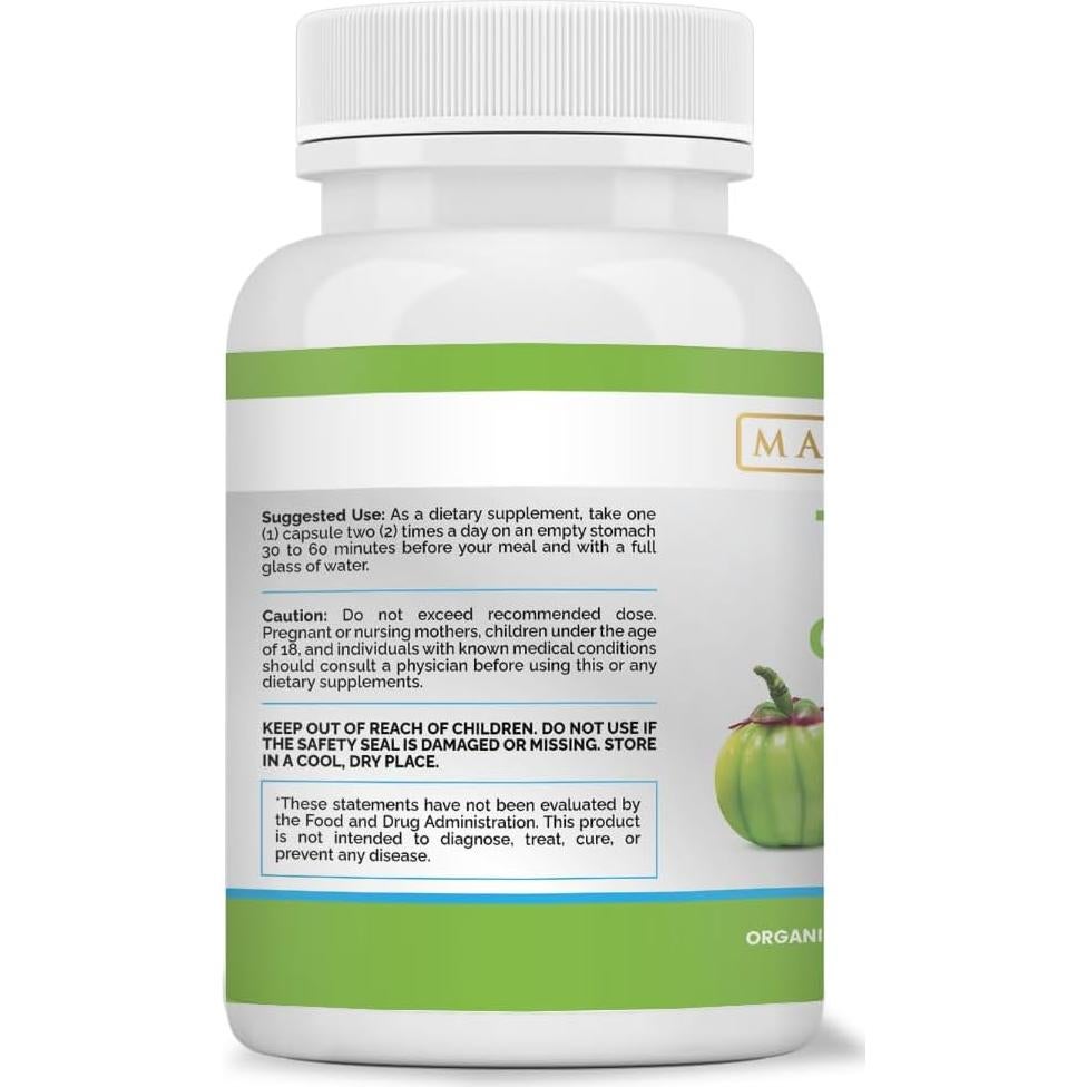 Suplemento Garcinia Cambogia Maximum Slim 60 Cápsulas 100% Puro
