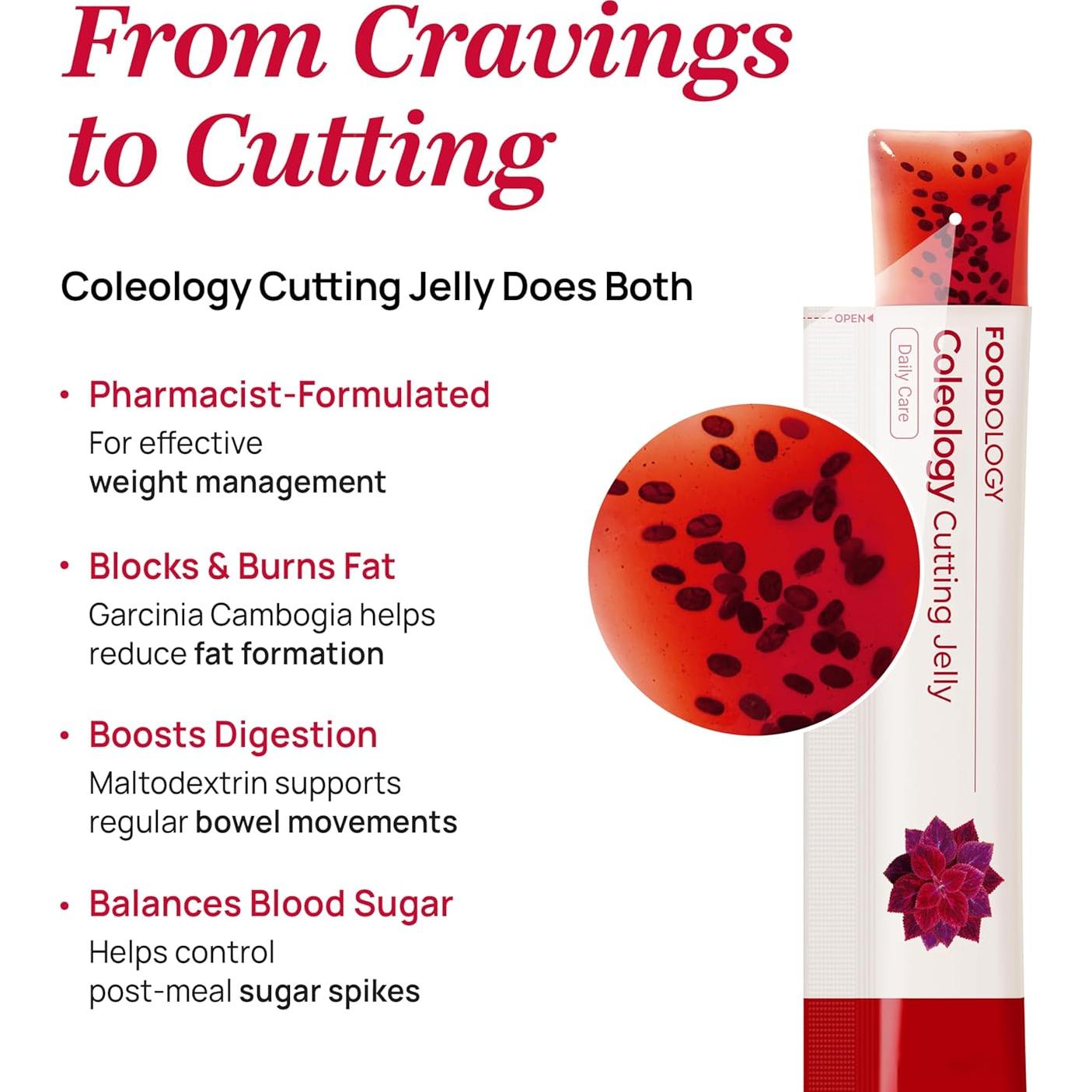 Gelatina Coleologia FOODOLOGY 10 Sobres Sabor Granada - Control de Apetito y Metabolismo