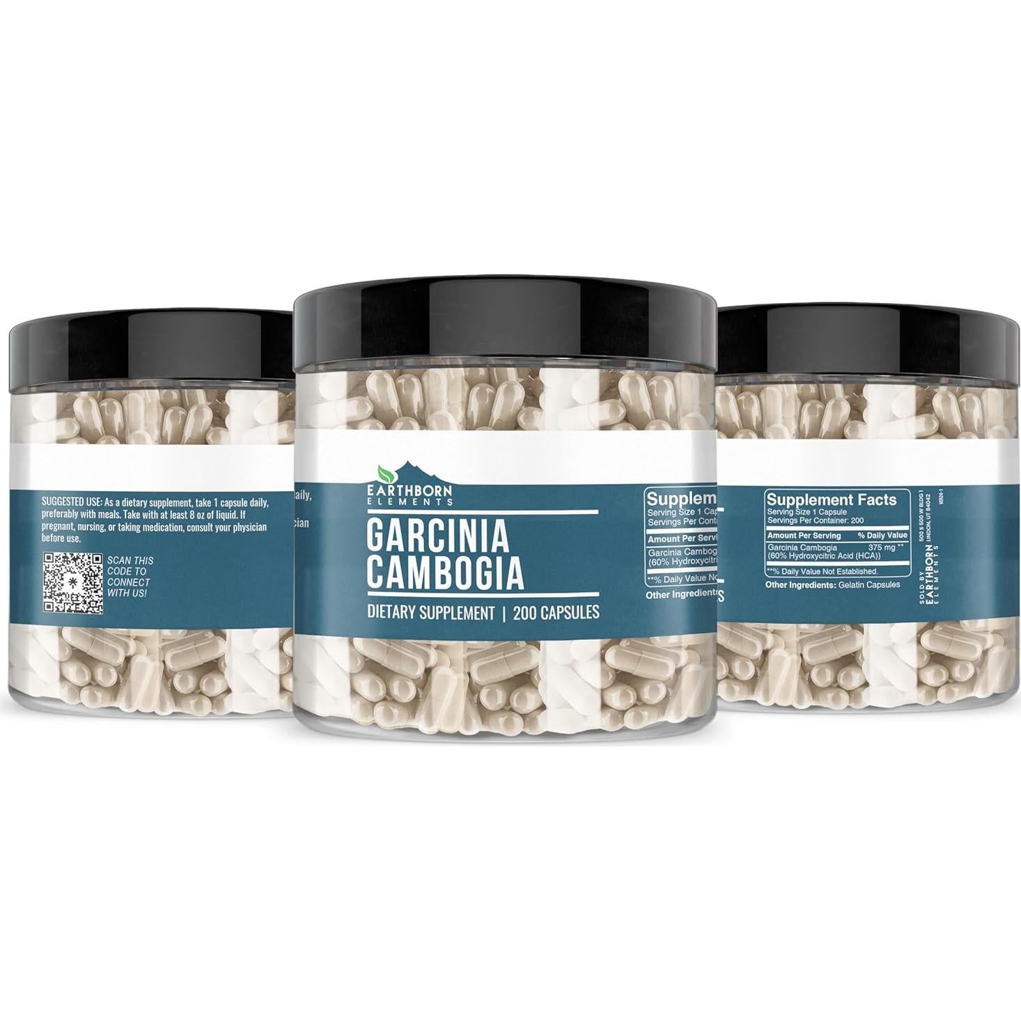 Suplemento Dietético Garcinia Cambogia Earthborn 200 Cápsulas