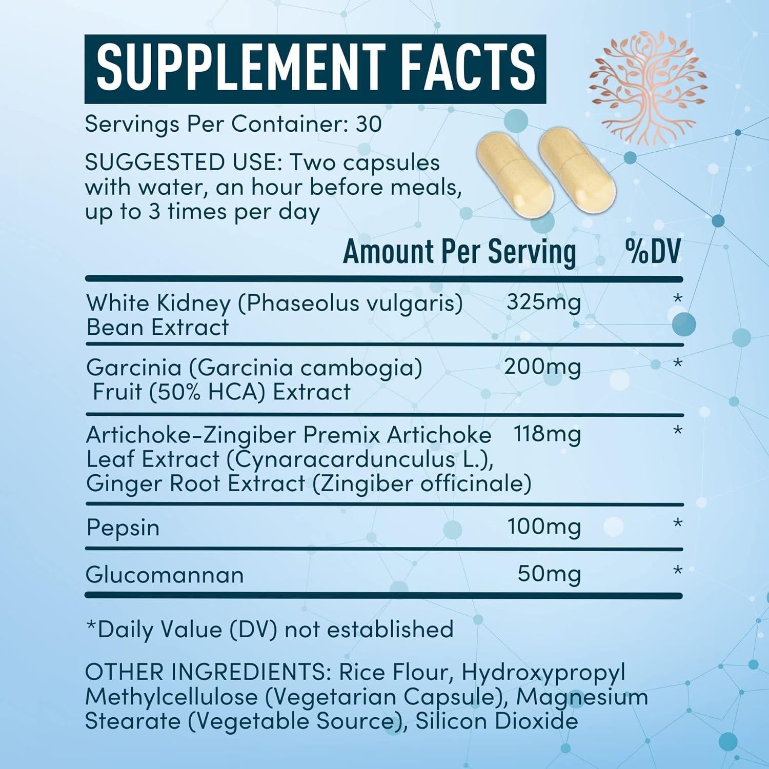 Suplemento para Pérdida de Peso Garcinia Cambogia 60 Cápsulas