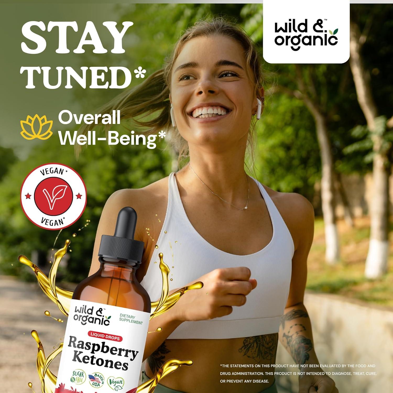 Gotas Líquidas de Cetonas de Frambuesa Silvestre 118 ml - Vegano