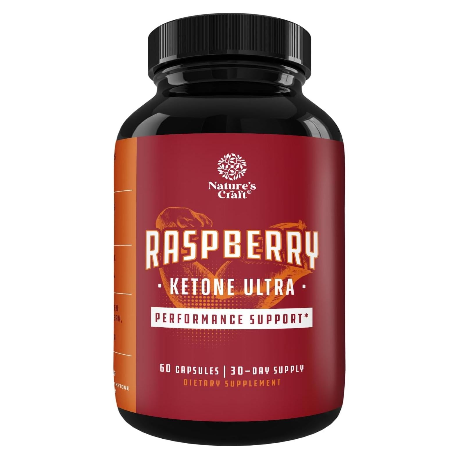 Suplemento de Cetonas de Frambuesa Puro 500 mg - 60 Cápsulas