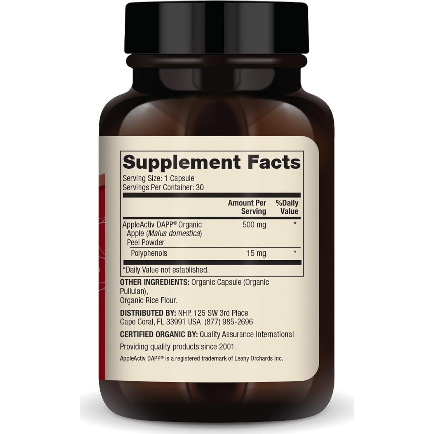 Cápsulas de Cáscara de Manzana Orgánica Dr. Mercola 30 Porciones