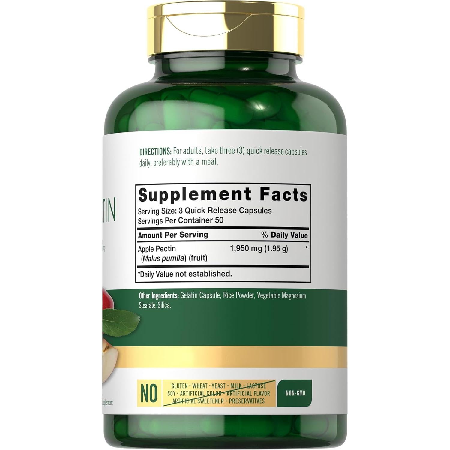 Cápsulas de Pectina de Manzana Carlyle 1950mg 150 Unidades