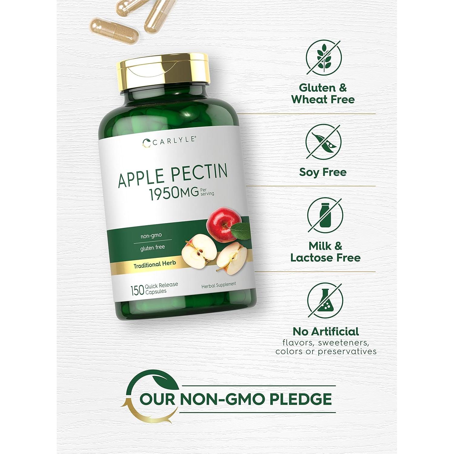 Cápsulas de Pectina de Manzana Carlyle 1950mg 150 Unidades