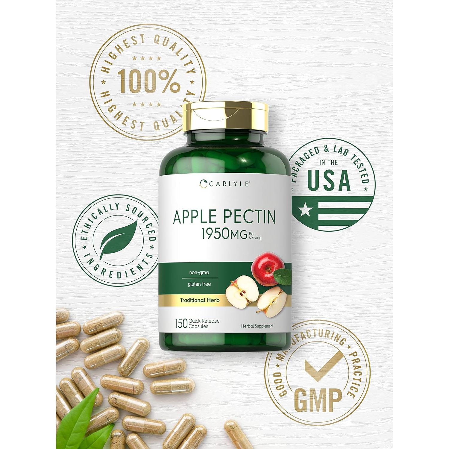 Cápsulas de Pectina de Manzana Carlyle 1950mg 150 Unidades