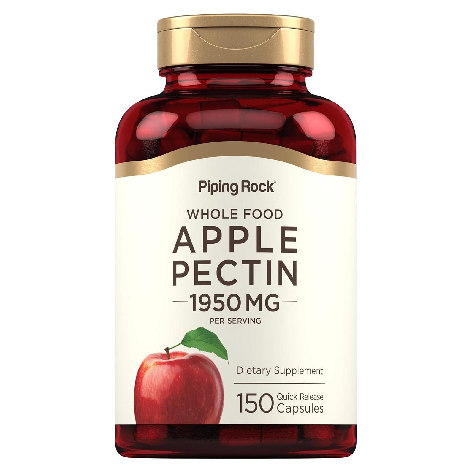 Cápsulas de Pectina de Manzana Piping Rock 1950 mg 150 Unidades