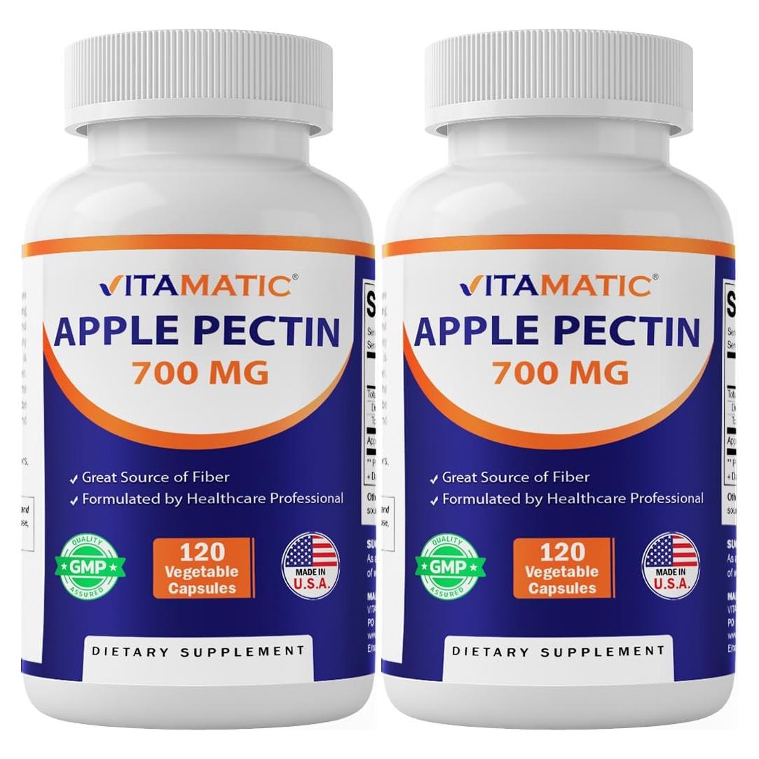 Pectina de Manzana Vitamatic 700mg 240 Cápsulas Vegetarianas