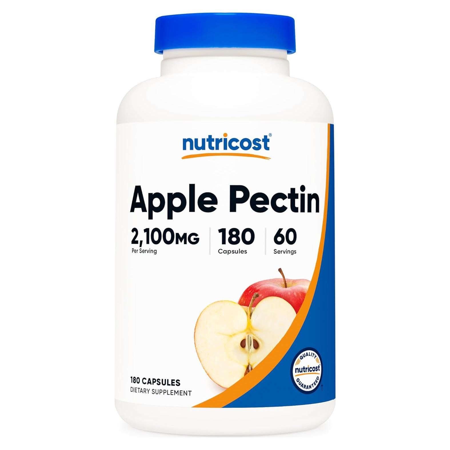 Cápsulas de Pectina de Manzana Nutricost 2100mg 180 Cápsulas