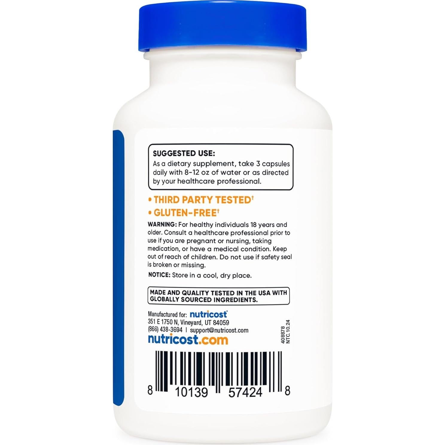 Cápsulas de Pectina de Manzana Nutricost 2100mg 90 Unidades