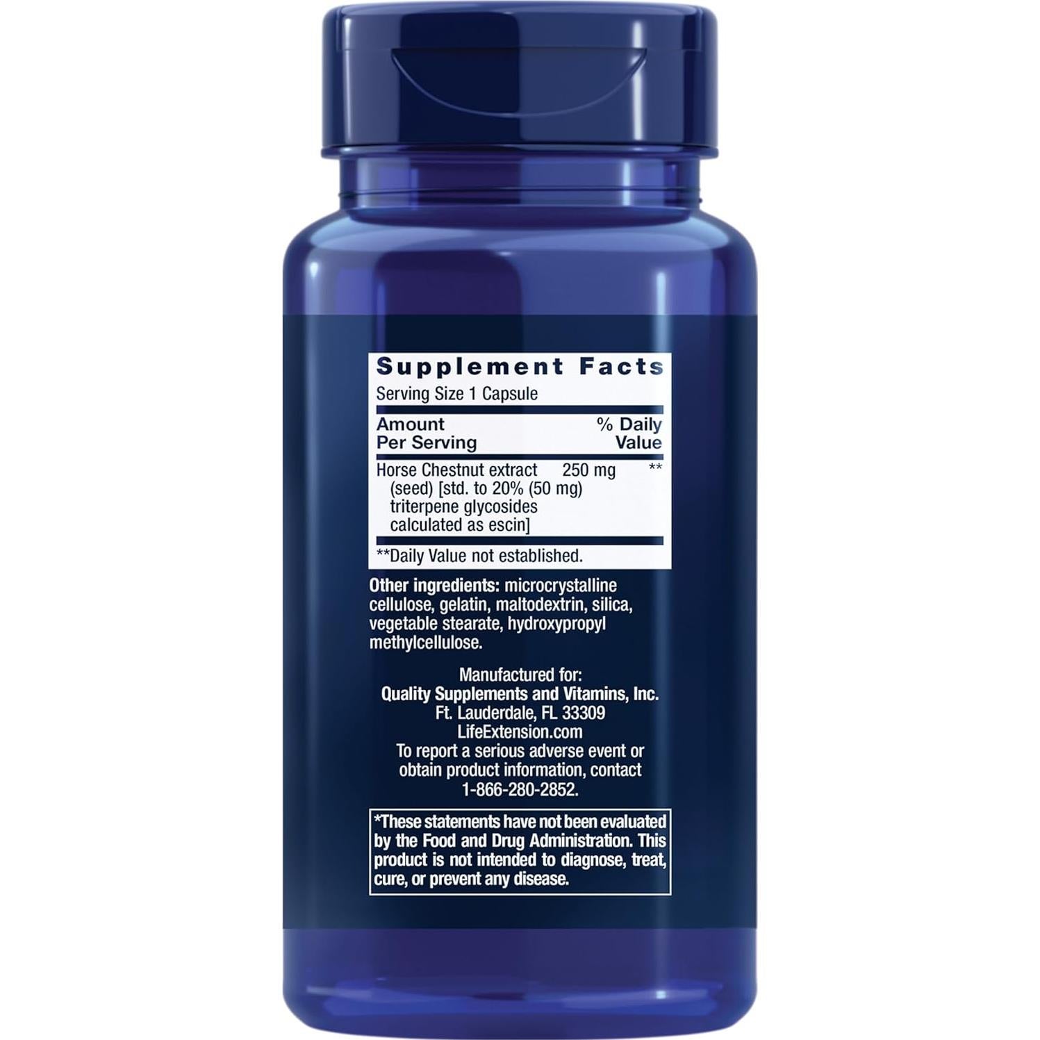 Life Extension Venotone Castaño de Indias 60 Cápsulas 250 mg