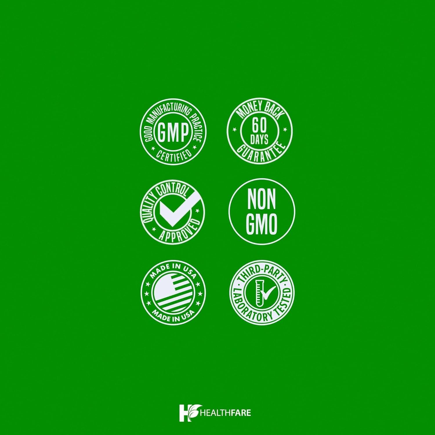 Suplemento Herbal Escoba de Carnicero Healthfare 2400mg 120 Cápsulas