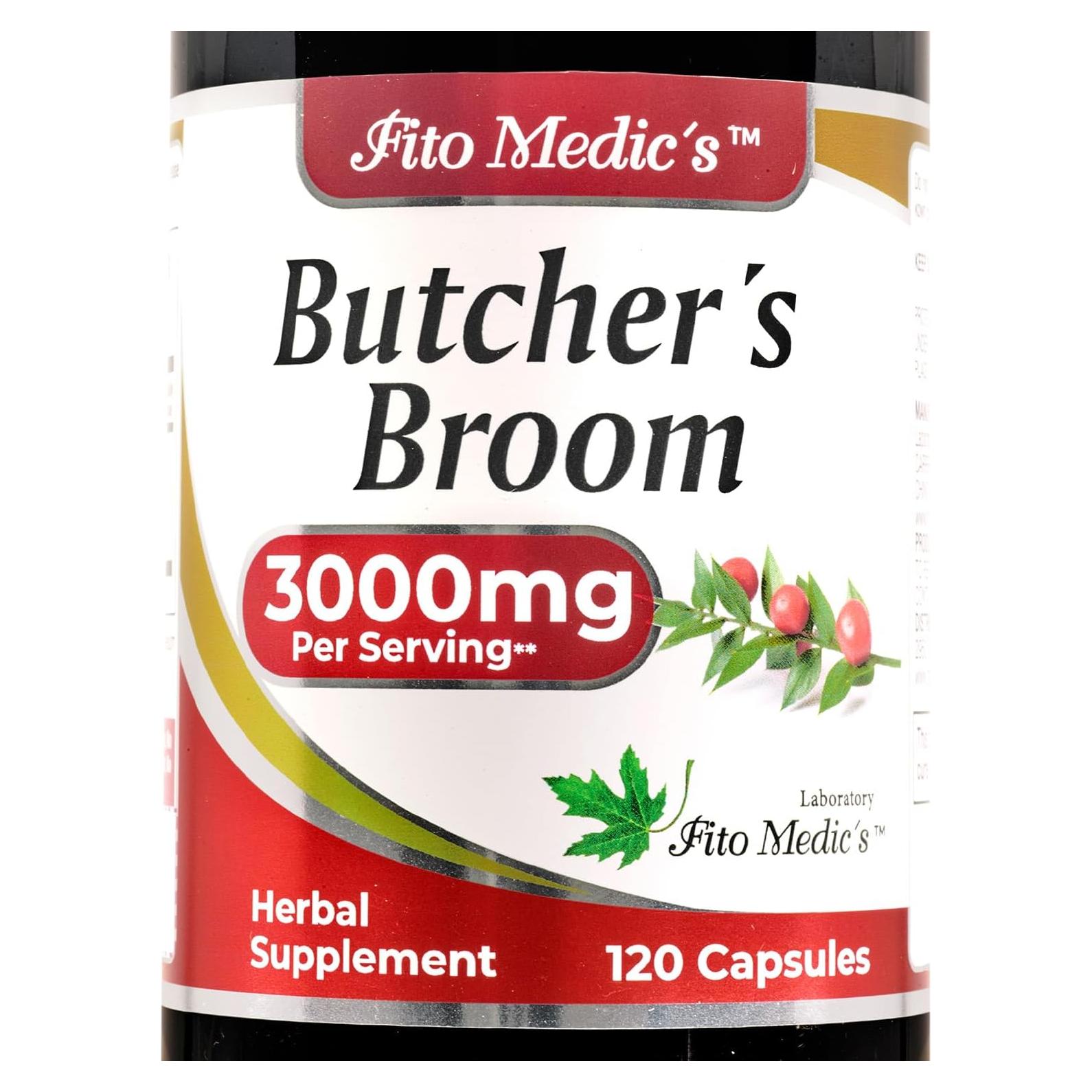 Suplemento Herbal FITO MEDIC'S Escoba de Carnicero 120 Cápsulas