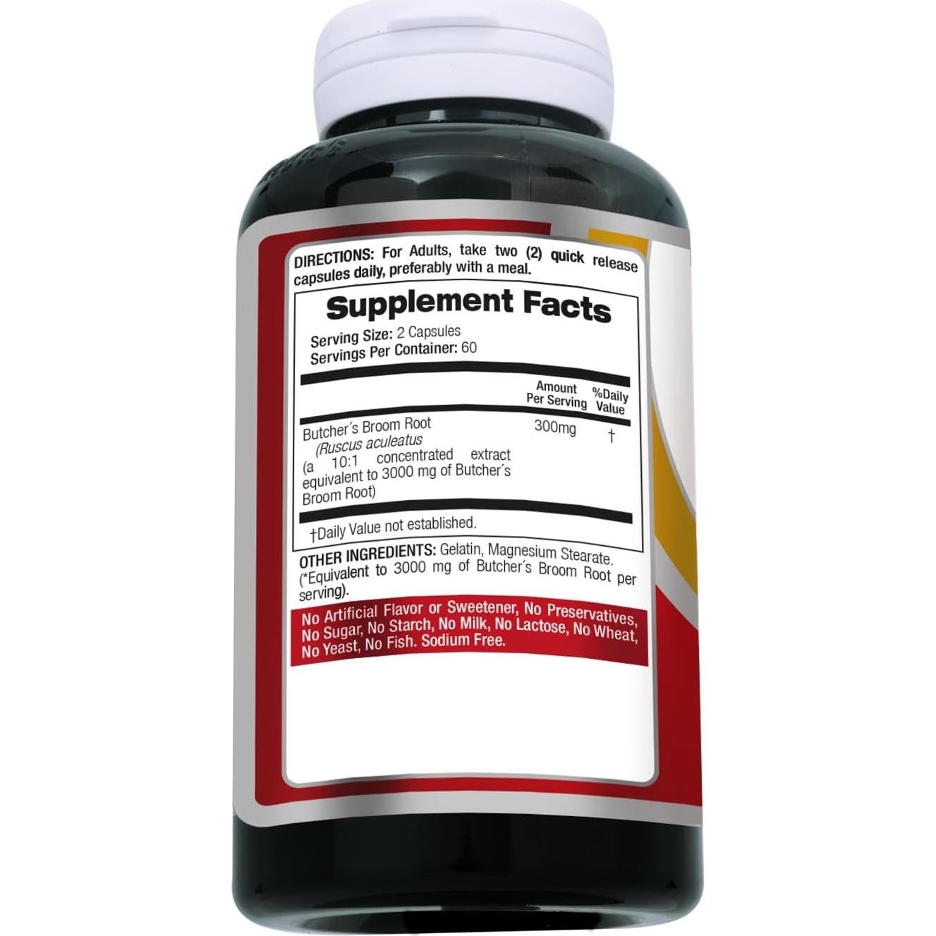 Suplemento Herbal FITO MEDIC'S Escoba de Carnicero 120 Cápsulas