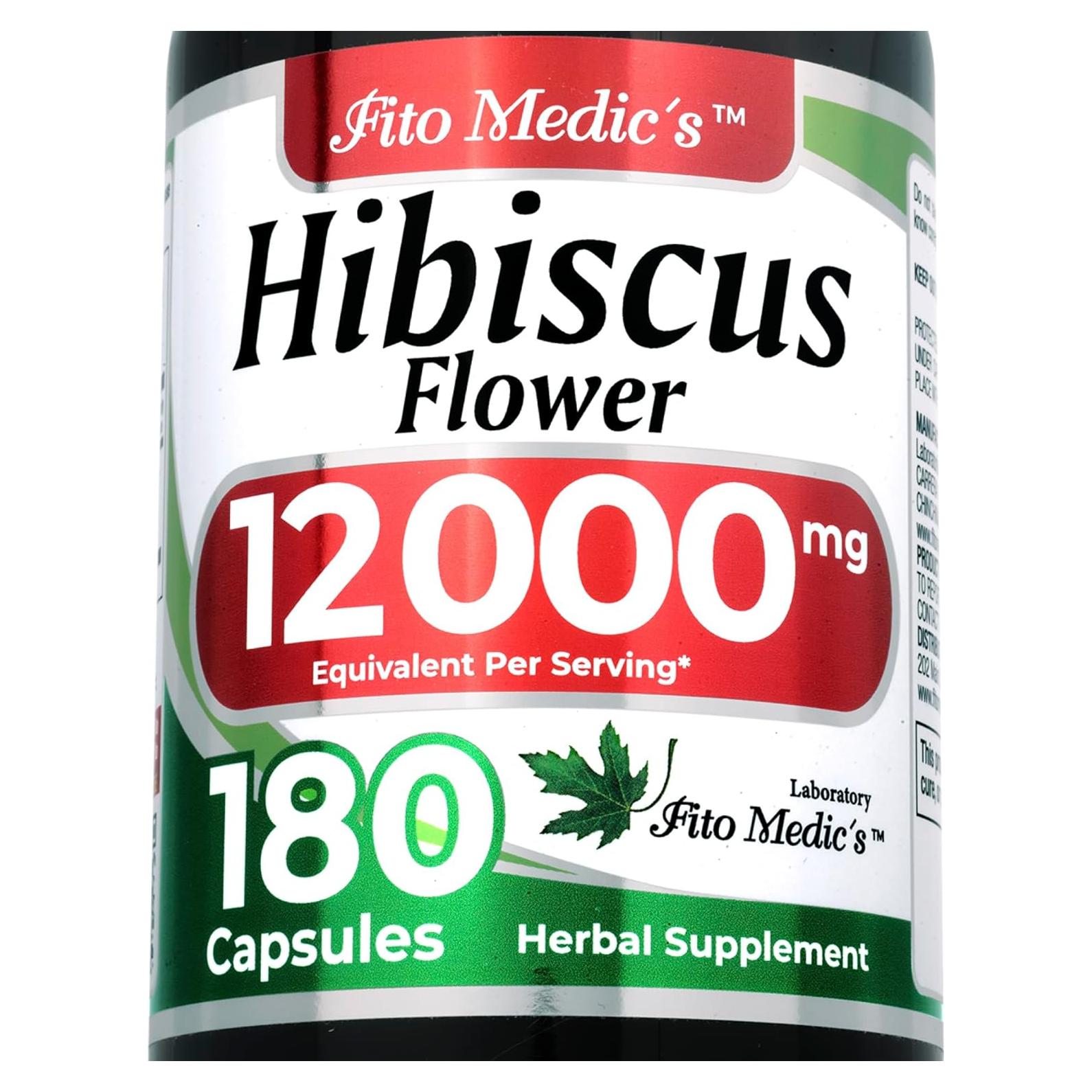 Cápsulas de Hibisco Fito Medics 180 Unidades 12000 mg