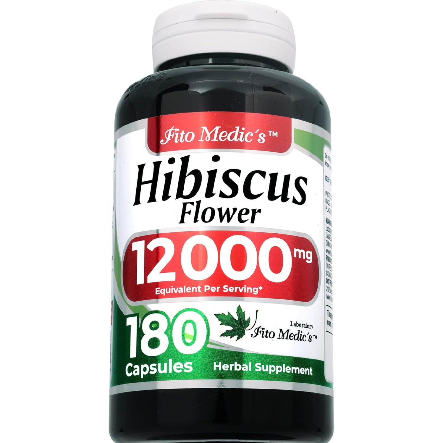 Cápsulas de Hibisco Fito Medics 180 Unidades 12000 mg
