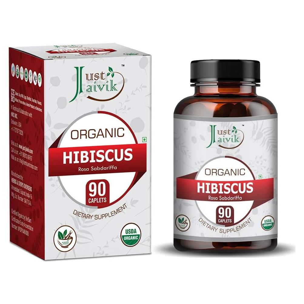 Suplemento Dietético Orgánico Just Jaivik Hibisco 750mg 90 Tabletas