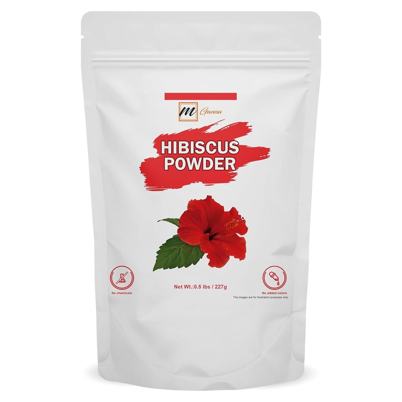 Polvo de Flor de Hibisco 100% Natural mGanna 227g para Cabello y Piel