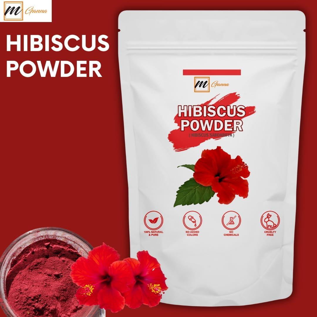 Polvo de Flor de Hibisco 100% Natural mGanna 227g para Cabello y Piel