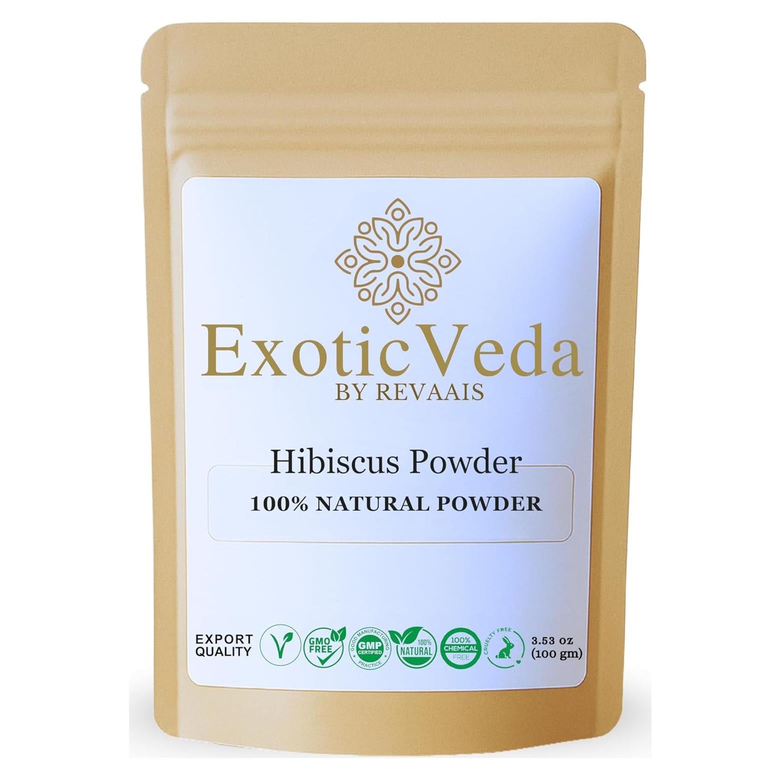 Polvo de Hibisco 100g REVAIS - 100% Puro, Vegano y Sin Gluten