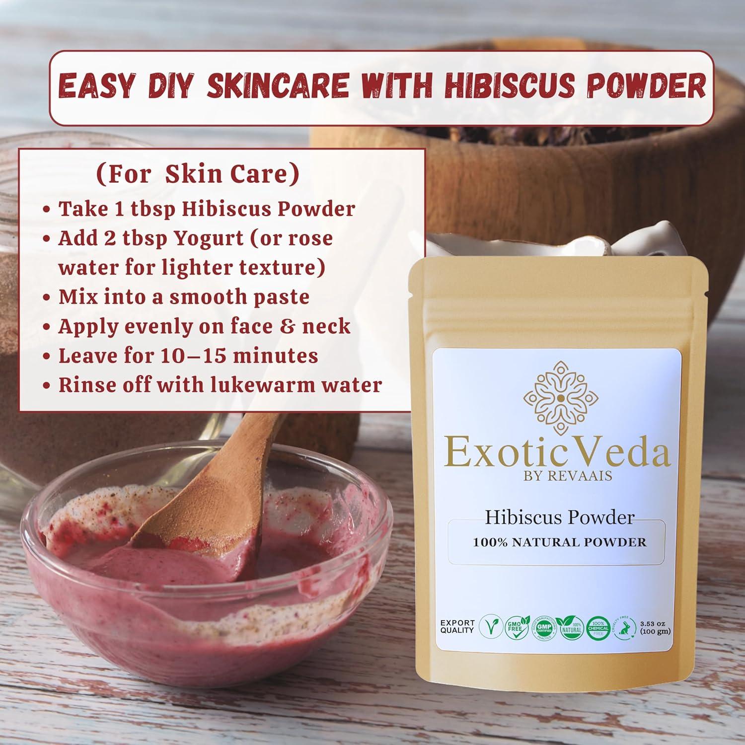 Polvo de Hibisco 100g REVAIS - 100% Puro, Vegano y Sin Gluten