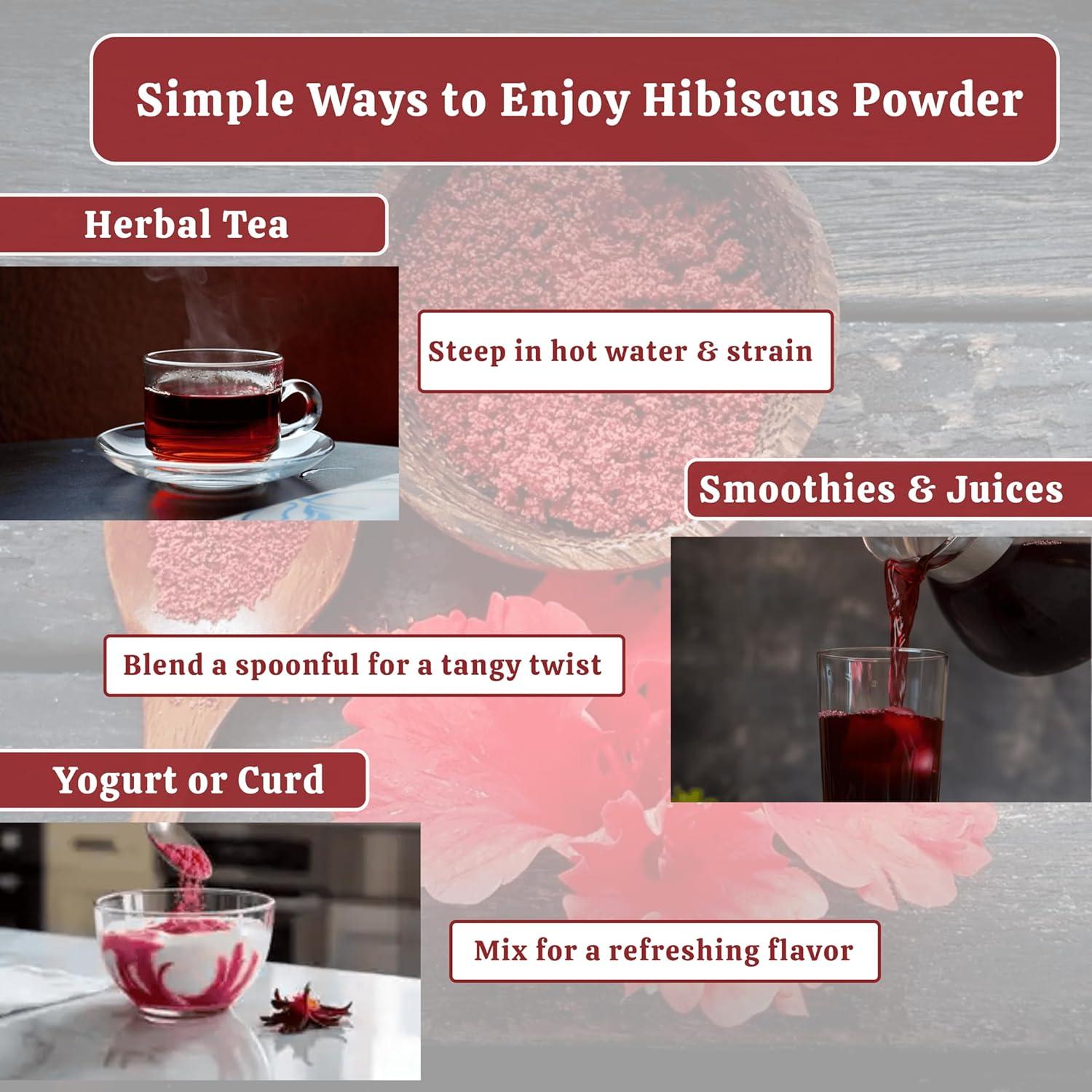 Polvo de Hibisco 100g REVAIS - 100% Puro, Vegano y Sin Gluten