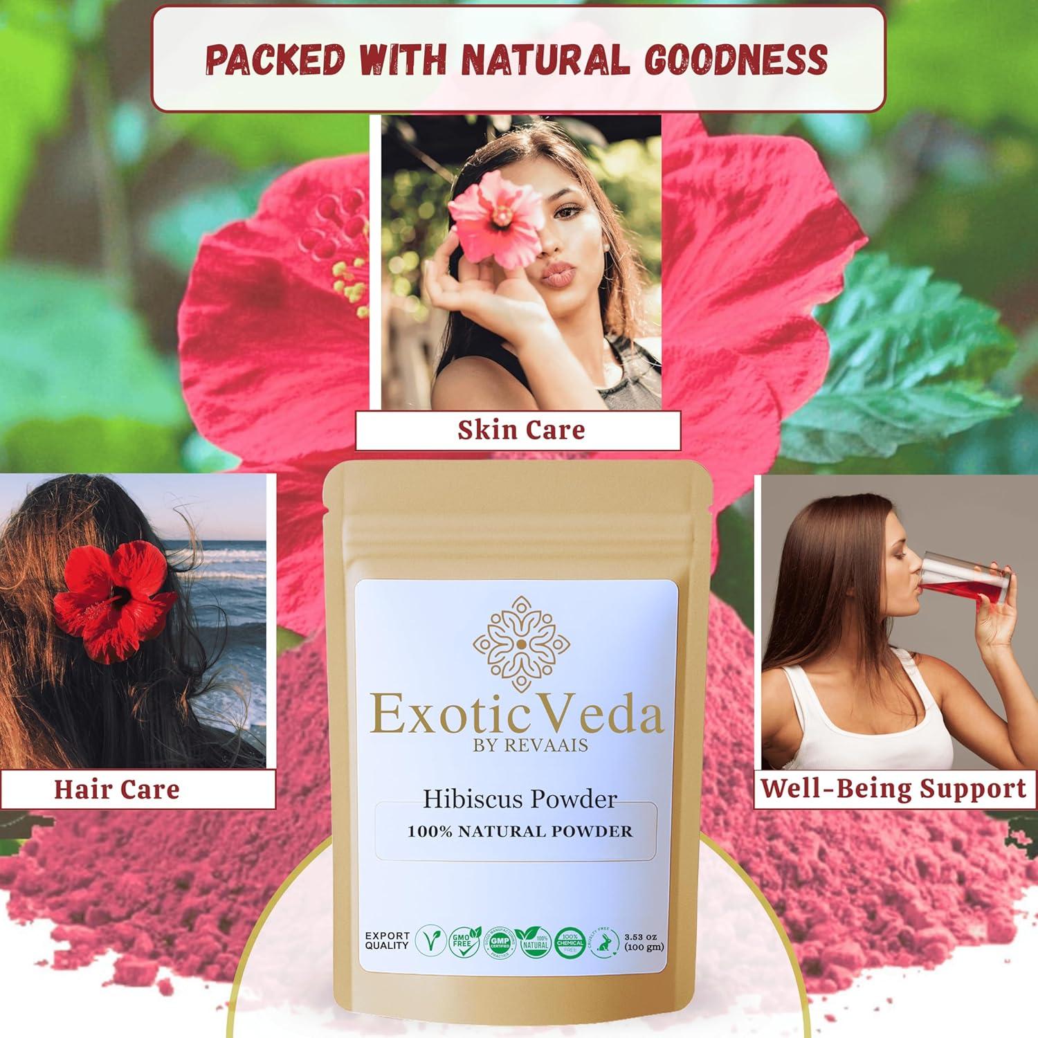 Polvo de Hibisco 100g REVAIS - 100% Puro, Vegano y Sin Gluten