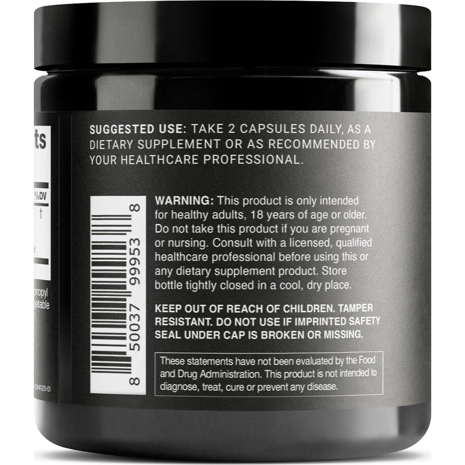 Extracto de Granada Toniiq 1200 mg 90% Ácido Elágico 120 Cápsulas