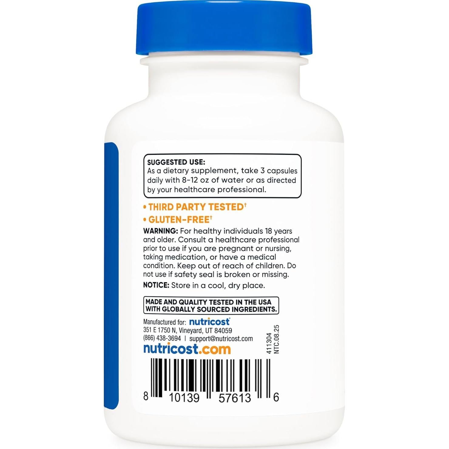Extracto de Granada Nutricost 120 Cápsulas 15000 mg Antioxidantes