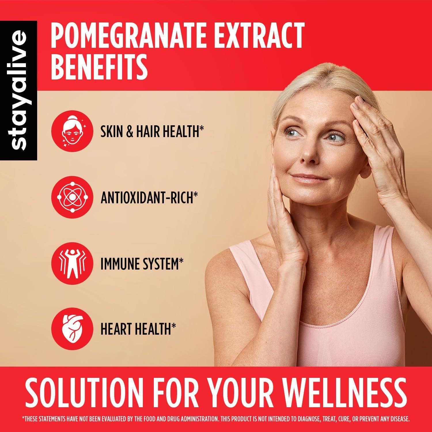 Cápsulas de Extracto de Granada STAY ALIVE 120 Unidades 20:1