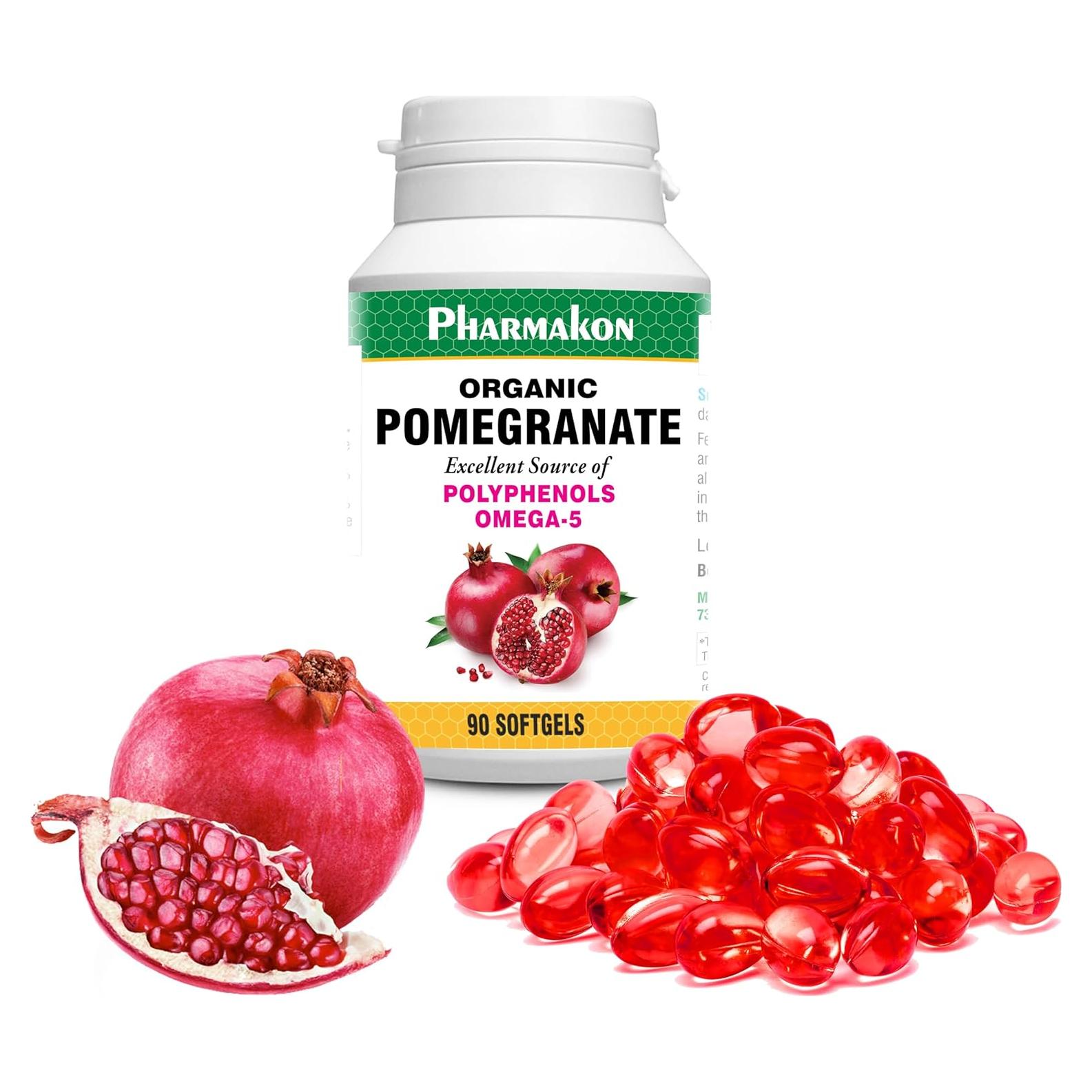 Extracto Orgánico de Granada PHARMAKON 90 Softgels Omega 5