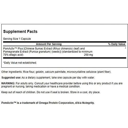 Extracto de Granada Swanson 250mg 60 Cápsulas Salud Cardiovascular