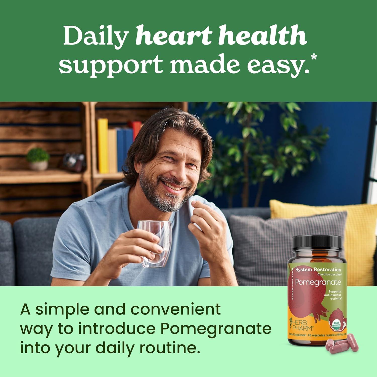 Cápsulas de Granada Orgánica Herb Pharm 60 Veganas 120mg