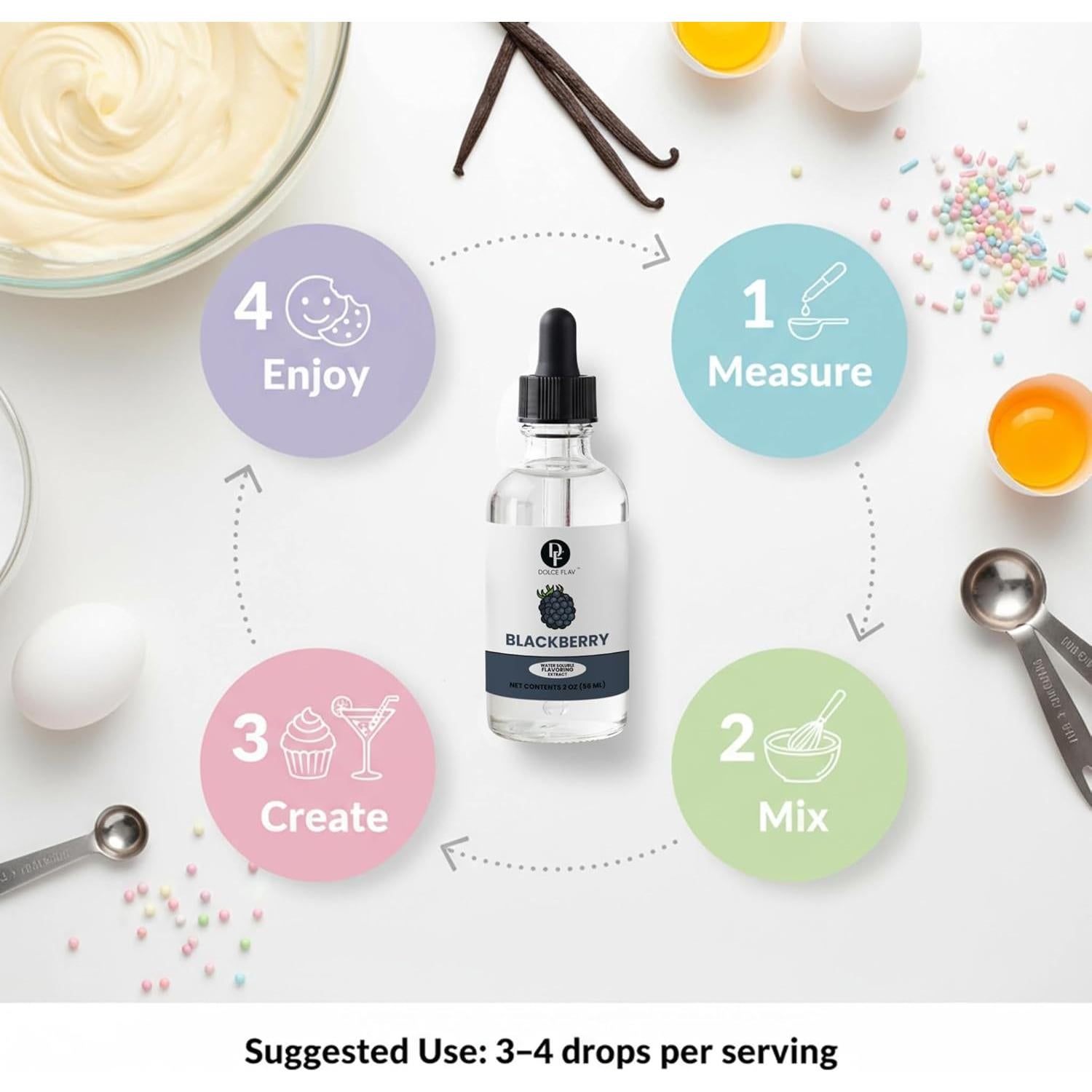 Extracto de Mora Dolce Flav - 60 ml Saborizante Hidrosoluble